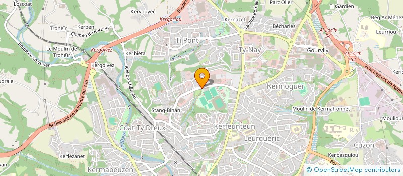 localisation de l'entreprise LE FOURNIL PHILIPPE DE STANG BIHAN à QUIMPER