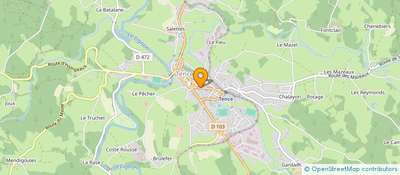 localisation de l'entreprise LE FOURNIL TENCOIS  TENCE