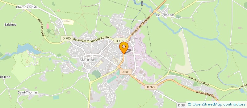 localisation de l'entreprise LE FOYER AUVERGNAT à MAURIAC