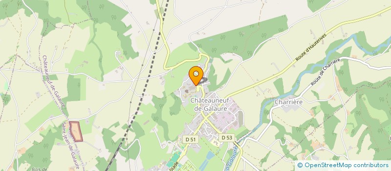 localisation de l'entreprise LE FOYER DE CHARITE à CHATEAUNEUF-DE-GALAURE