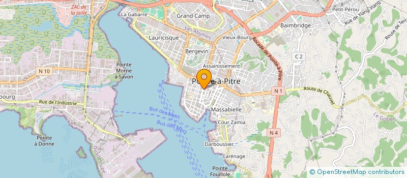 localisation de l'entreprise LE FRAISIER à POINTE A PITRE