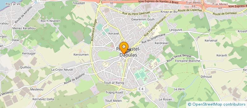 localisation de l'entreprise LE FRAISIER  PLOUGASTEL-DAOULAS