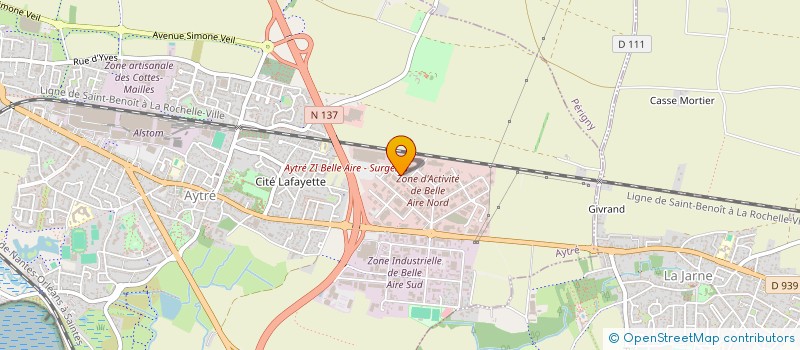 localisation de l'entreprise LE FRANC CUISSON REFRIGERATION  AYTRE