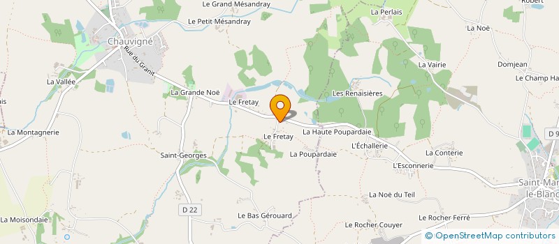 localisation de l'entreprise LE FRETAY  CHAUVIGNE
