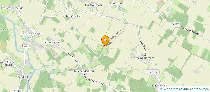 localisation de l'entreprise LE FRIBEAU  SOULIGNONNE