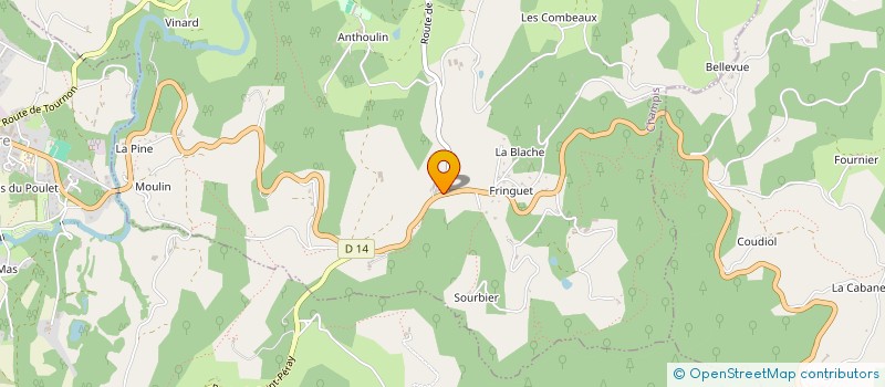 localisation de l'entreprise LE FRINGUET  CHAMPIS