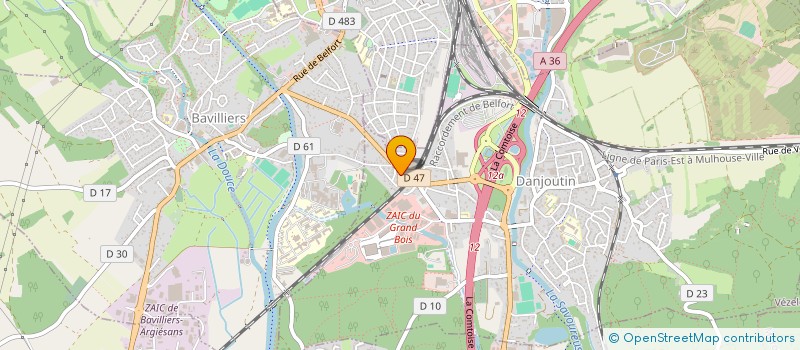 localisation de l'entreprise LE FROMAGER DE DANJOUTIN  DANJOUTIN