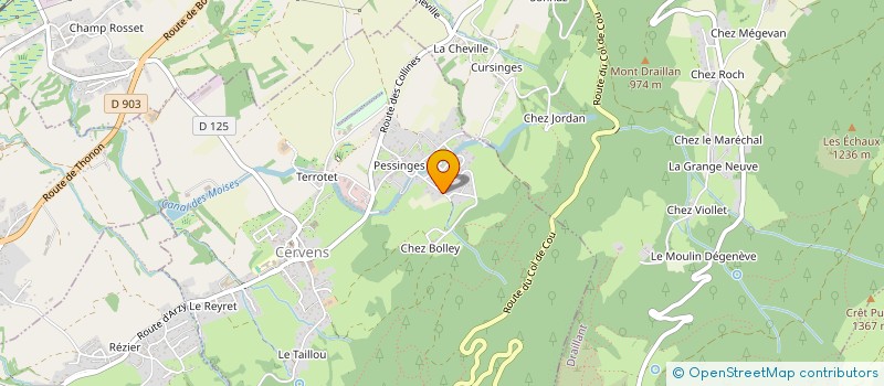 localisation de l'entreprise LE FROMAGER DE LA FRUITIERE DES MOISES à CERVENS