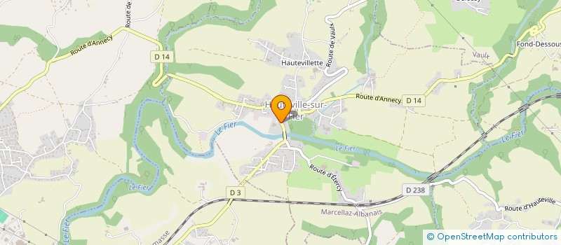 localisation de l'entreprise LE FROMAGER DE LA FRUITIERE DES RIVES DU FIER à HAUTEVILLE-SUR-FIER