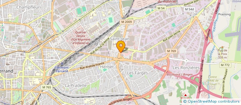 localisation de l'entreprise LE FROMAGER DE SAINT JEAN à CLERMONT-FERRAND