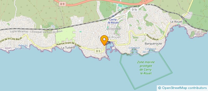 localisation de l'entreprise LE FRONT DE MER  CARRY-LE-ROUET