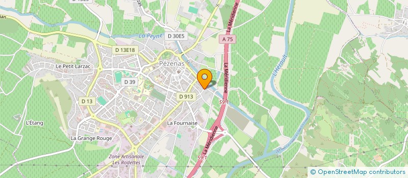 localisation de l'entreprise LE FRONTON  PEZENAS