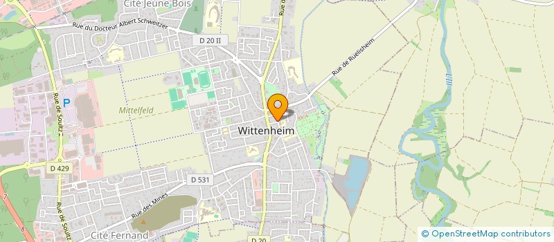 localisation de l'entreprise LE FUEGO  WITTENHEIM