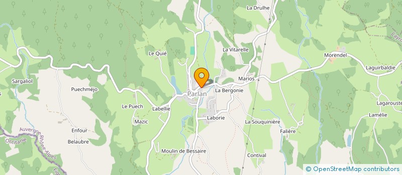 localisation de l'entreprise LE FUMOIR DU CANTAL à PARLAN