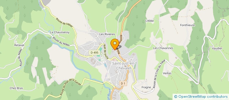 localisation de l'entreprise LE FURANIA  SAINT-JUST-EN-CHEVALET