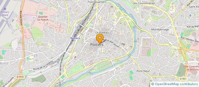 localisation de l'entreprise LE GAGNE PAIN à POITIERS