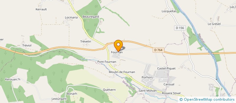 localisation de l'entreprise LE GAI BOURDON  CLEGUEREC