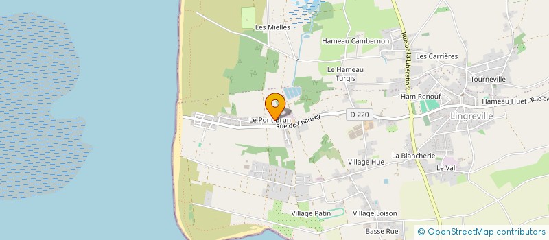 localisation de l'entreprise LE GALET BLEU  TOURNEVILLE-SUR-MER