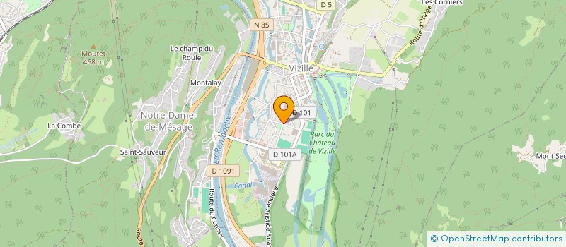 localisation de l'entreprise LE GALL à VIZILLE