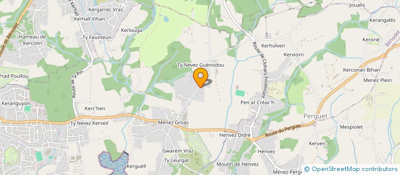 localisation de l'entreprise LE GALL COUVERTURE  BENODET