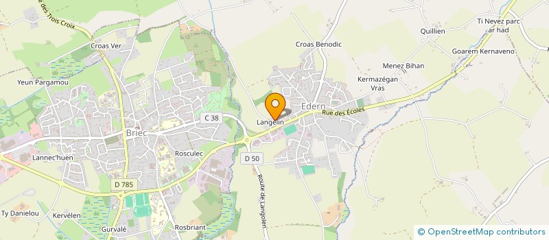 localisation de l'entreprise LE GALL POMPES FUNEBRES  EDERN