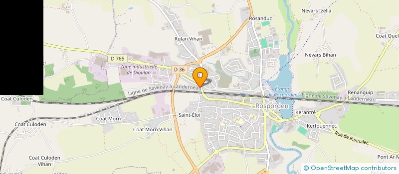 localisation de l'entreprise LE GALL TRAITEUR  ROSPORDEN