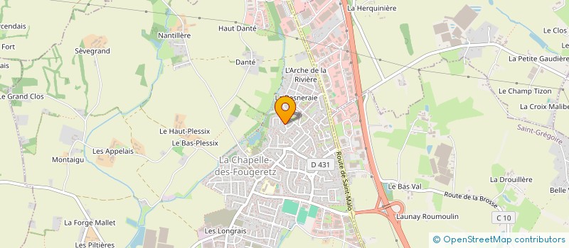 localisation de l'entreprise LE GALLOUDEC - HELOU  LA CHAPELLE-DES-FOUGERETZ