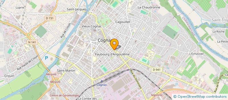 localisation de l'entreprise LE GALOP'1 à COGNAC