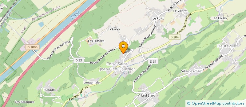 localisation de l'entreprise LE GALTA GOURMAND à COISE ST-JEAN-PD-GAUTHIER