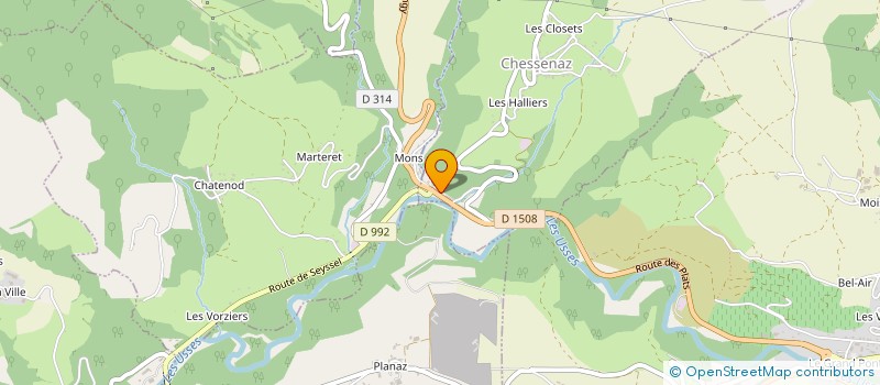 localisation de l'entreprise LE GAMBIT FRANGYPAN  CHESSENAZ