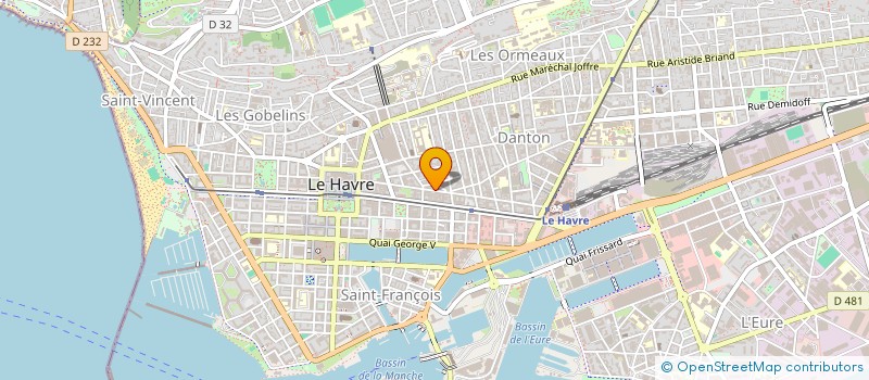 localisation de l'entreprise LE GARAGE à LE HAVRE