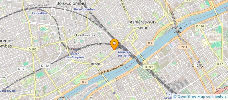 localisation de l'entreprise LE GARAGE à ASNIERES-SUR-SEINE