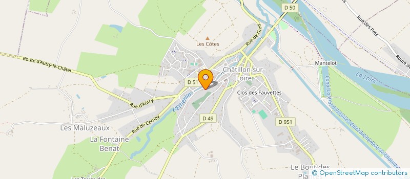 localisation de l'entreprise LE GARAGE DAMIEN à CHATILLON-SUR-LOIRE