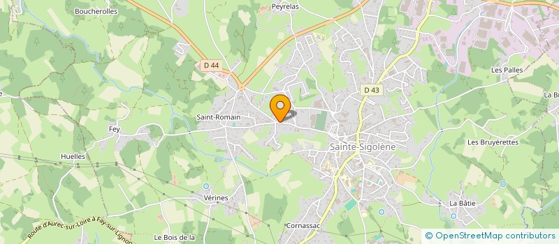 localisation de l'entreprise LE GARAGE DE LA SEMENE  SAINTE-SIGOLENE