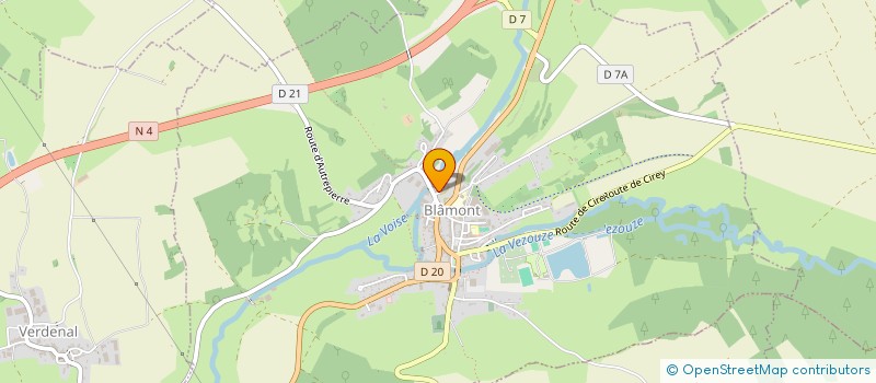 localisation de l'entreprise LE GARAGE DE LA VOISE  BLAMONT