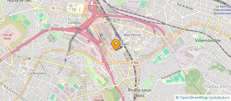 localisation de l'entreprise LE GARAGE DES PAPILLONS à ROSNY-SOUS-BOIS