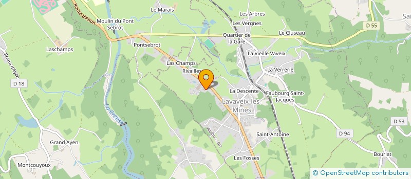localisation de l'entreprise LE GARAGE DU PATURAL BLANC à LAVAVEIX-LES-MINES