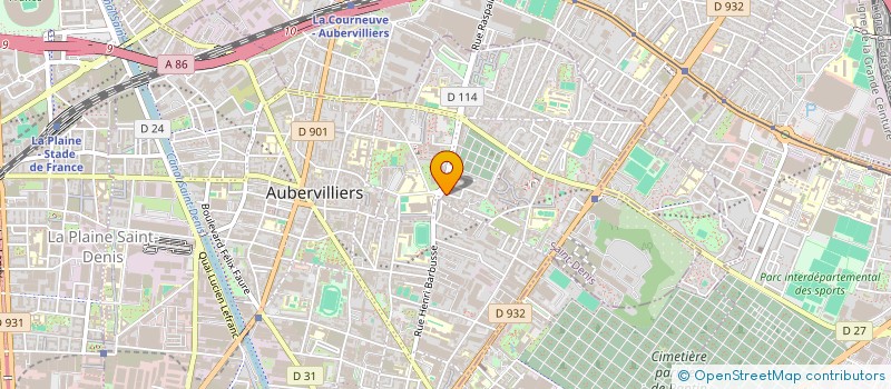 localisation de l'entreprise LE GARAGE DU PONT BLANC à AUBERVILLIERS