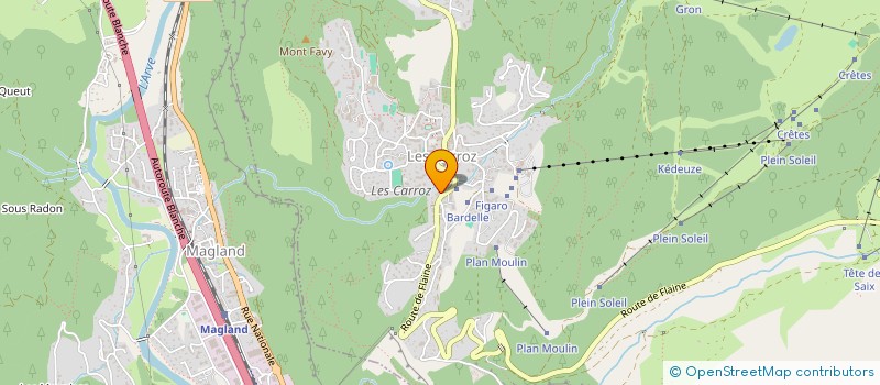 localisation de l'entreprise LE GARAGE DU SKI  ARACHES-LA-FRASSE