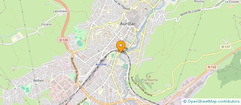 localisation de l'entreprise LE GARAGE DU VIADUC à AURILLAC