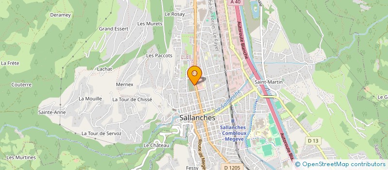 localisation de l'entreprise LE GARAGE MODERNE à SALLANCHES