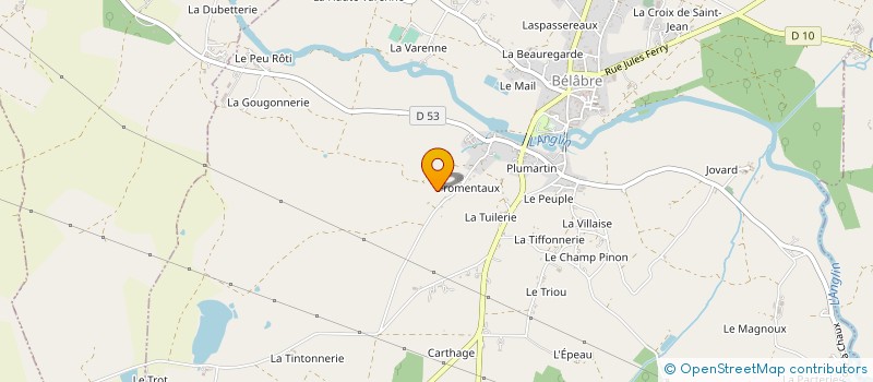 localisation de l'entreprise LE GARDON DE L'ANGLIN à BELABRE