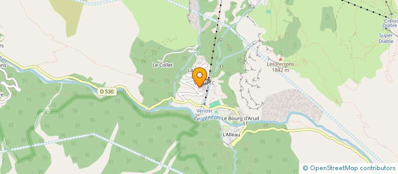 localisation de l'entreprise LE GENEPI DU VENEON  LES DEUX ALPES