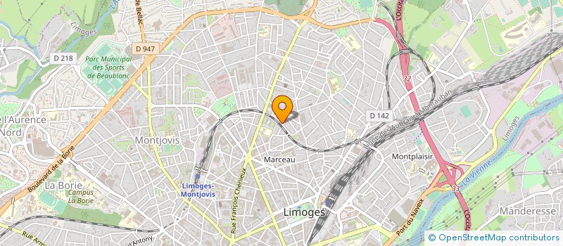 localisation de l'entreprise LE GENET à LIMOGES