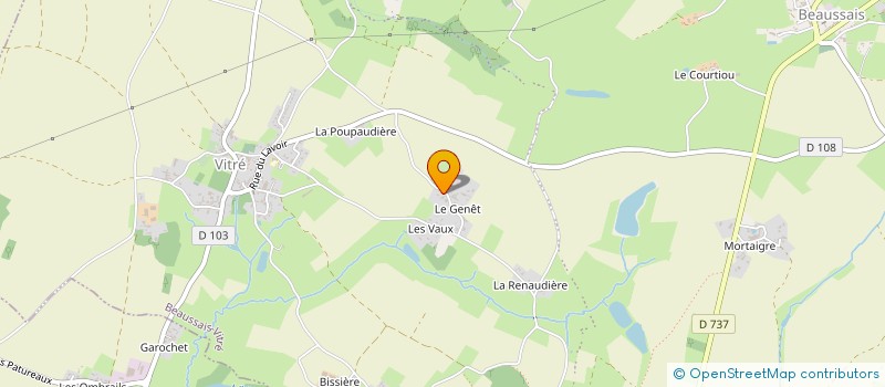 localisation de l'entreprise LE GENET  BEAUSSAIS-VITRE