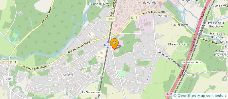 localisation de l'entreprise LE GENIE DES PISCINES à MONTS