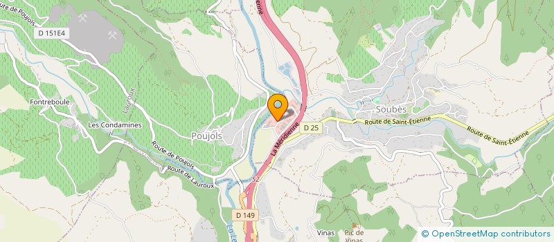 localisation de l'entreprise LE GESTE ET LA MATIERE  SOUBES