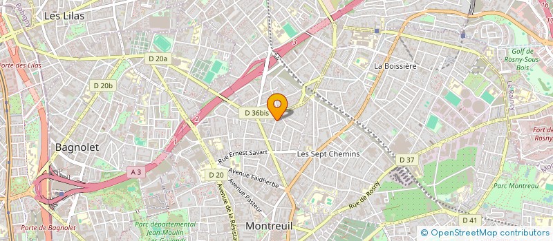 localisation de l'entreprise LE GESTE LIBRE à MONTREUIL