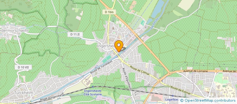 localisation de l'entreprise LE GIESSHUEBEL  INGERSHEIM