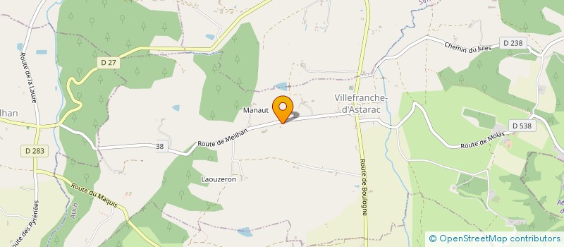 localisation de l'entreprise LE GILET  VILLEFRANCHE-D'ASTARAC